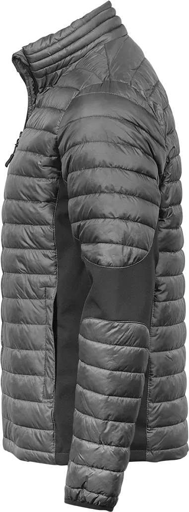 Tee Jays Men's Crossover Jacket | Showerproof Puffer | Softshell Panels | Black or Grey | S-4XL
