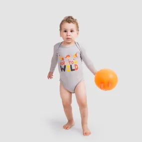 Wild Boys Long Sleeves Bodysuit - Grey